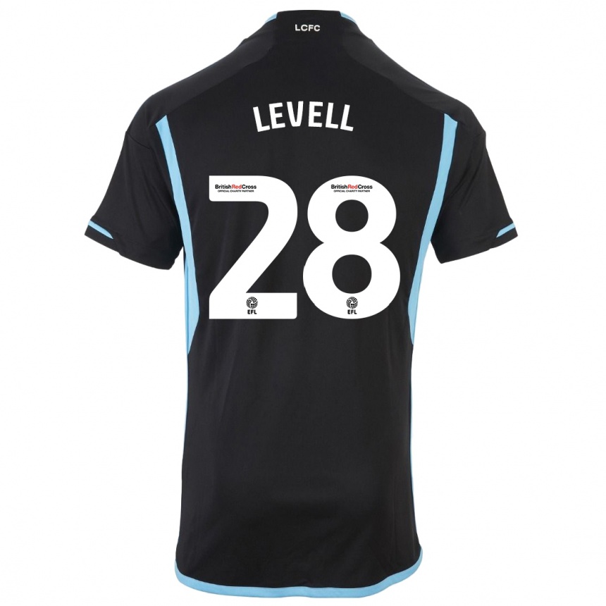 Kids Football Kirstie Levell #28 Black Away Jersey 2023/24 T-Shirt