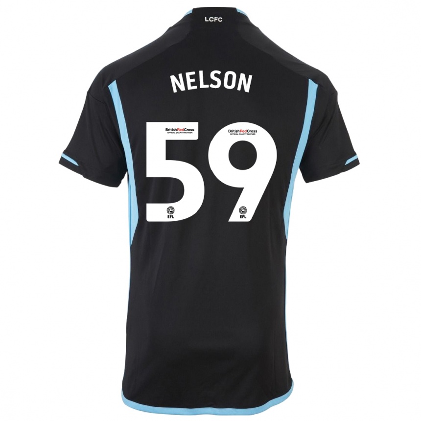 Kids Football Ronny Nelson #59 Black Away Jersey 2023/24 T-Shirt