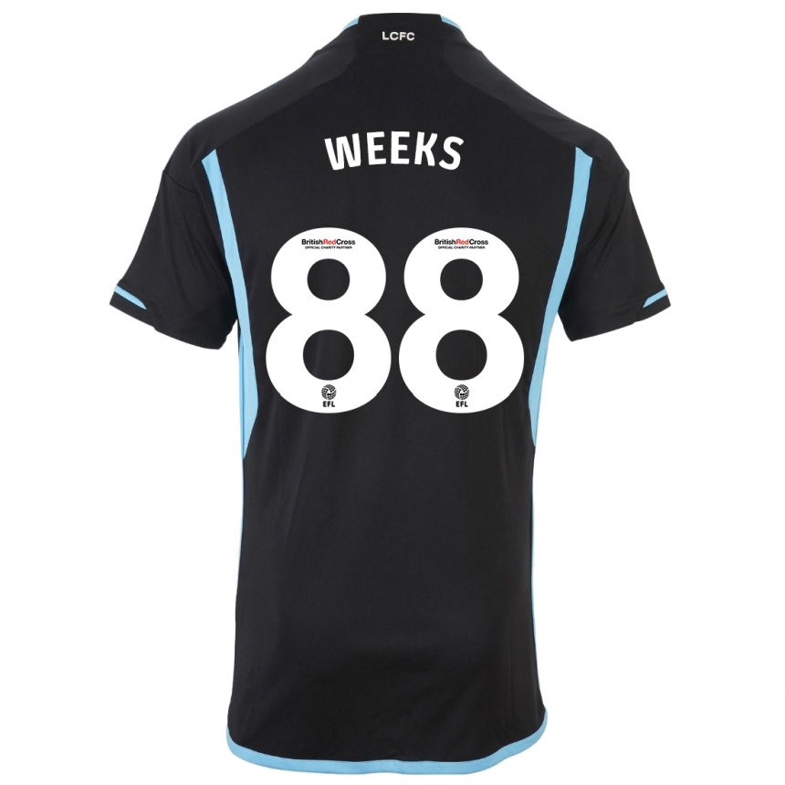 Kids Football Tyler Weeks #88 Black Away Jersey 2023/24 T-Shirt