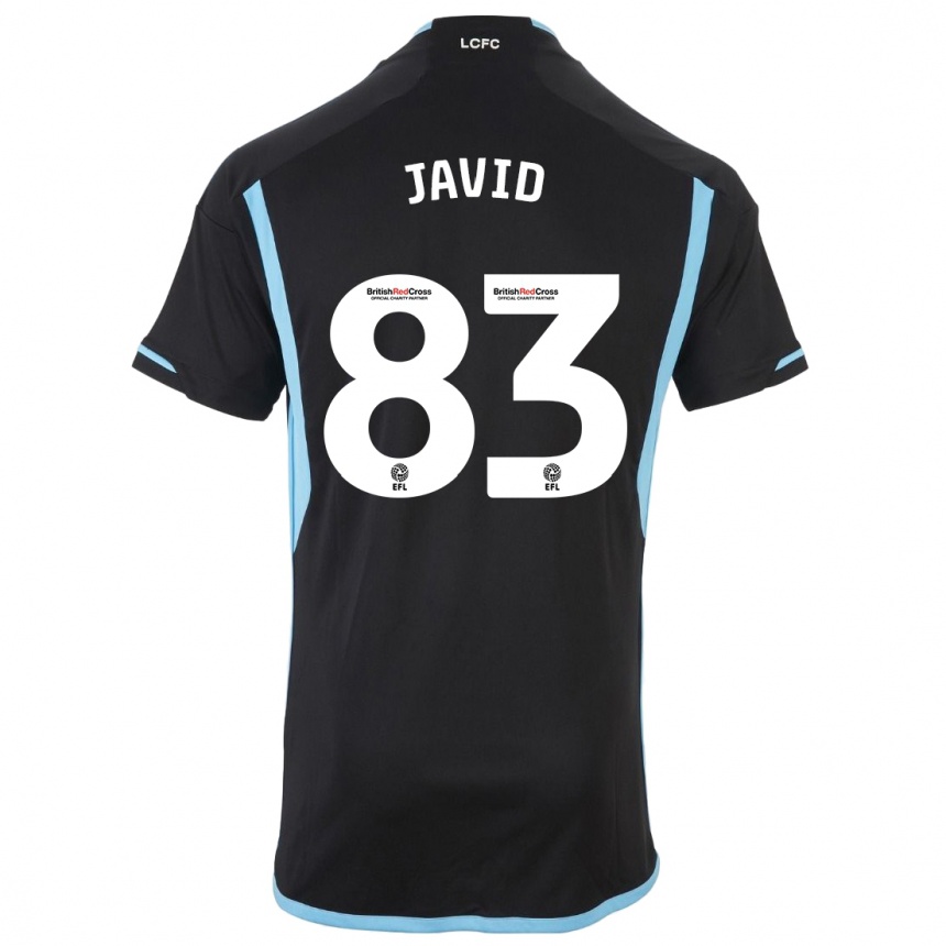 Kids Football Abdullah Javid #83 Black Away Jersey 2023/24 T-Shirt