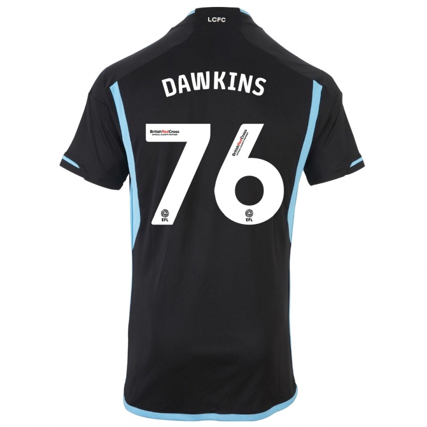 Kids Football Kartell Dawkins #76 Black Away Jersey 2023/24 T-Shirt