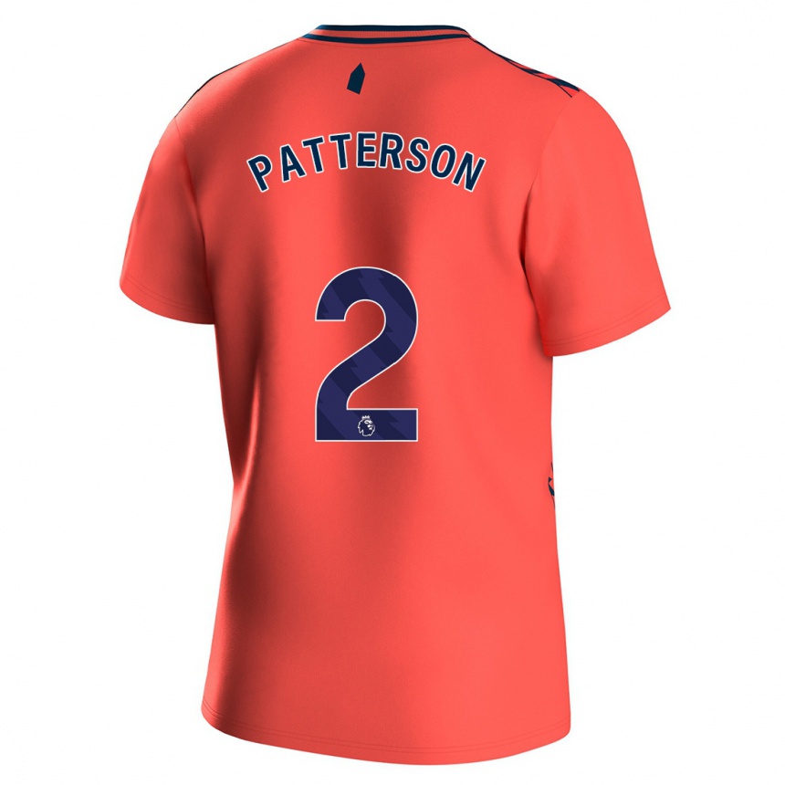 Kids Football Nathan Patterson #2 Coral Away Jersey 2023/24 T-Shirt