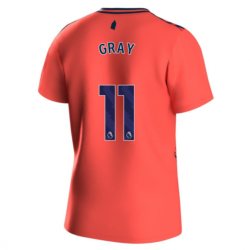 Kids Football Demarai Gray #11 Coral Away Jersey 2023/24 T-Shirt