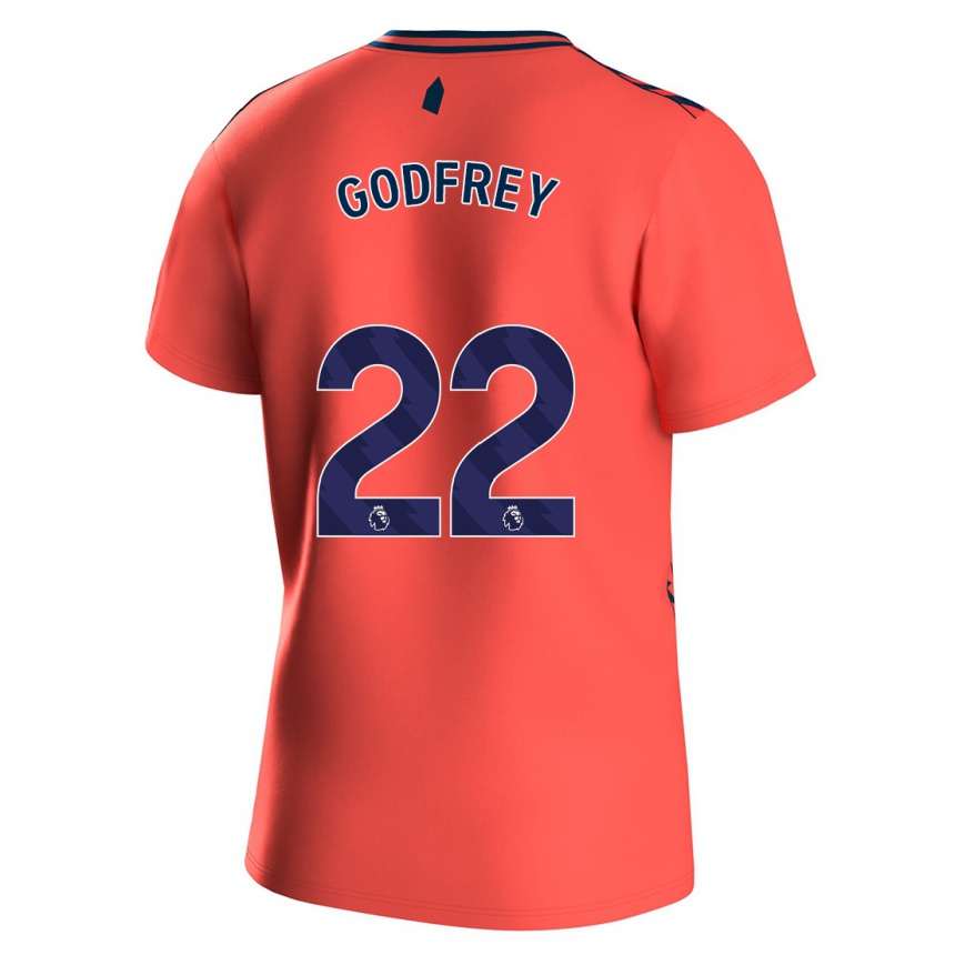 Kids Football Ben Godfrey #22 Coral Away Jersey 2023/24 T-Shirt