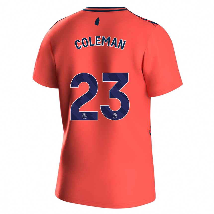 Kids Football Seamus Coleman #23 Coral Away Jersey 2023/24 T-Shirt