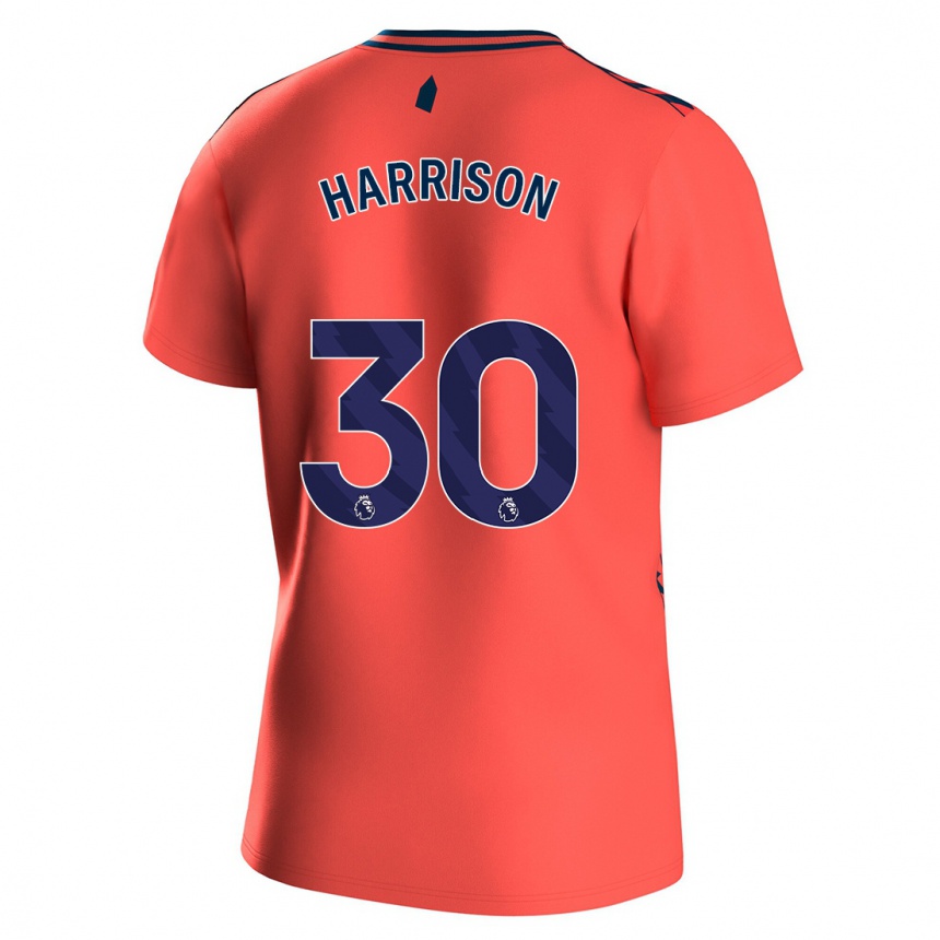 Kids Football Jack Harrison #30 Coral Away Jersey 2023/24 T-Shirt