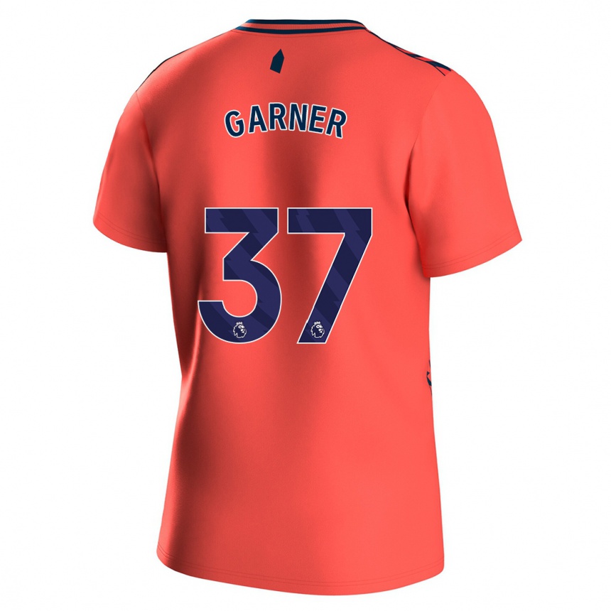 Kids Football James Garner #37 Coral Away Jersey 2023/24 T-Shirt