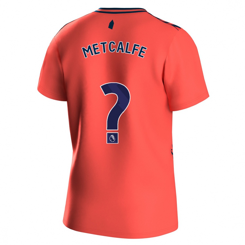 Kids Football Jenson Metcalfe #0 Coral Away Jersey 2023/24 T-Shirt