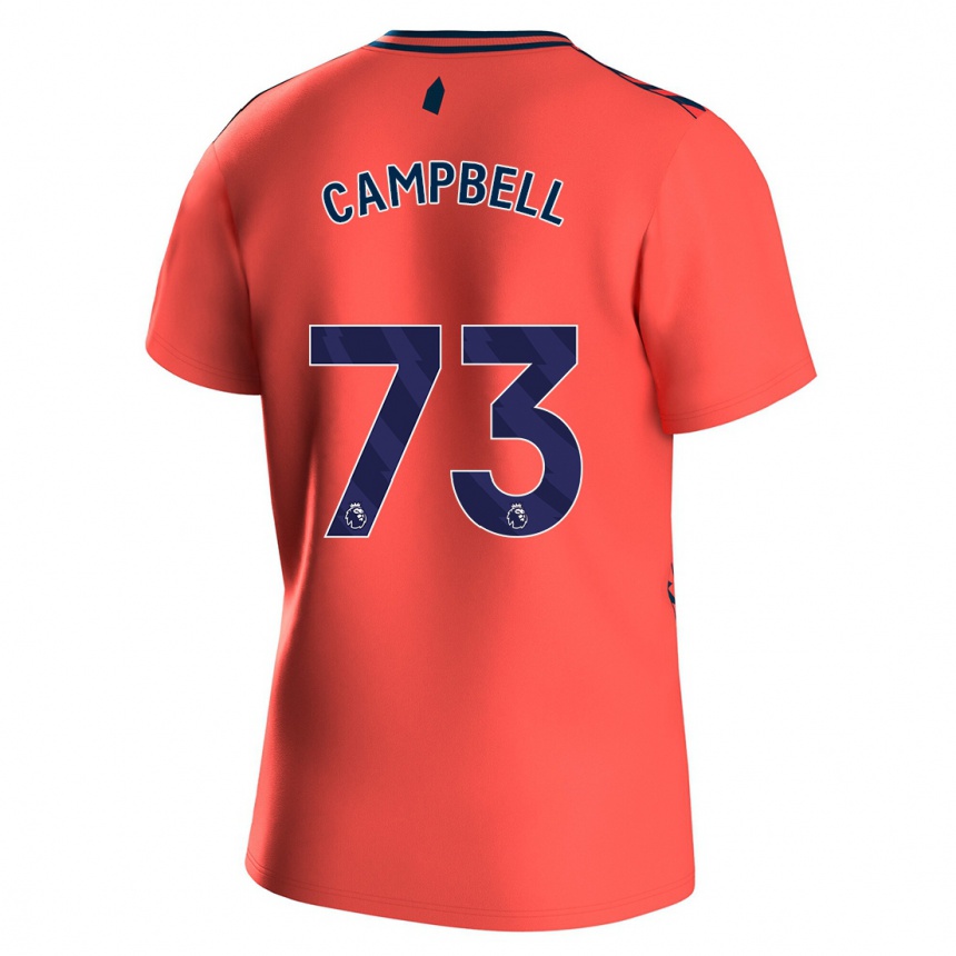 Kids Football Elijah Campbell #73 Coral Away Jersey 2023/24 T-Shirt