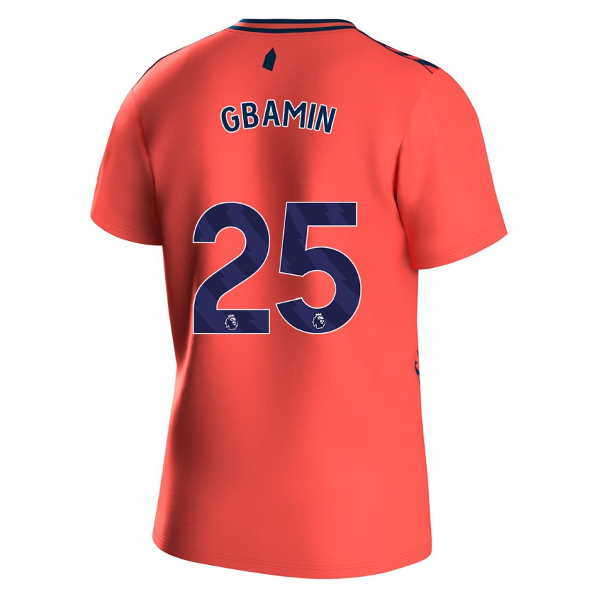 Kids Football Jean-Philippe Gbamin #25 Coral Away Jersey 2023/24 T-Shirt