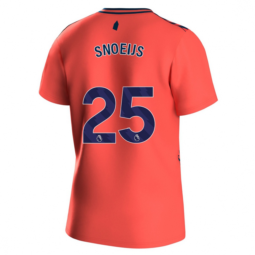 Kids Football Katja Snoeijs #25 Coral Away Jersey 2023/24 T-Shirt