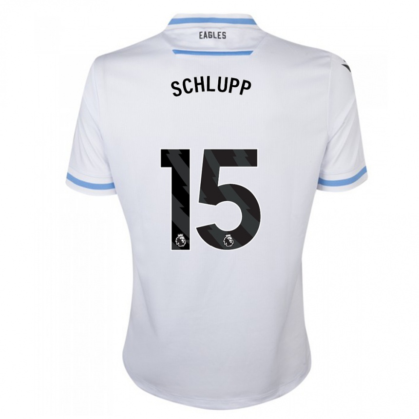 Kids Football Jeffrey Schlupp #15 White Away Jersey 2023/24 T-Shirt