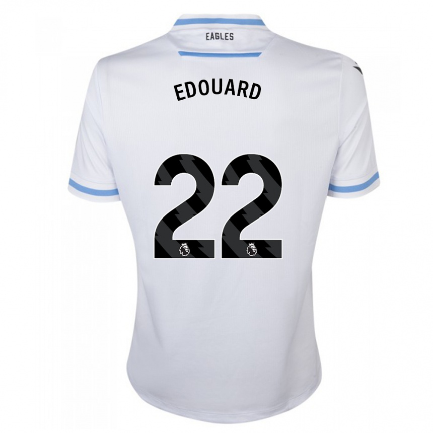 Kids Football Odsonne Edouard #22 White Away Jersey 2023/24 T-Shirt