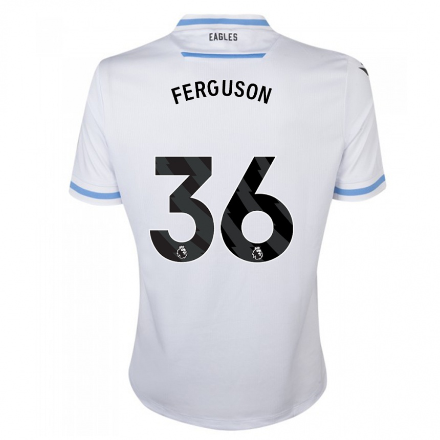 Kids Football Nathan Ferguson #36 White Away Jersey 2023/24 T-Shirt