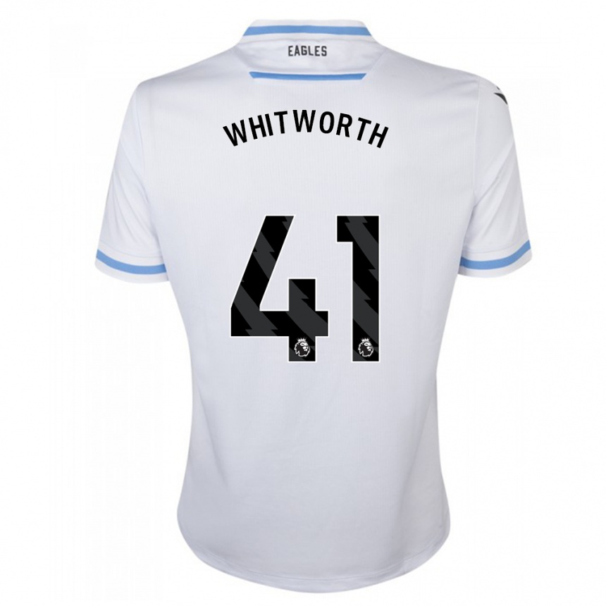 Kids Football Joe Whitworth #41 White Away Jersey 2023/24 T-Shirt