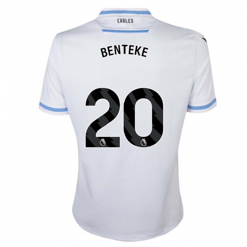 Kids Football Christian Benteke #20 White Away Jersey 2023/24 T-Shirt