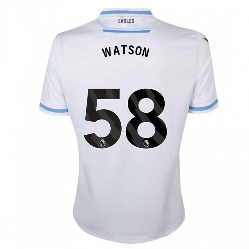 Kids Football Noah Watson #58 White Away Jersey 2023/24 T-Shirt