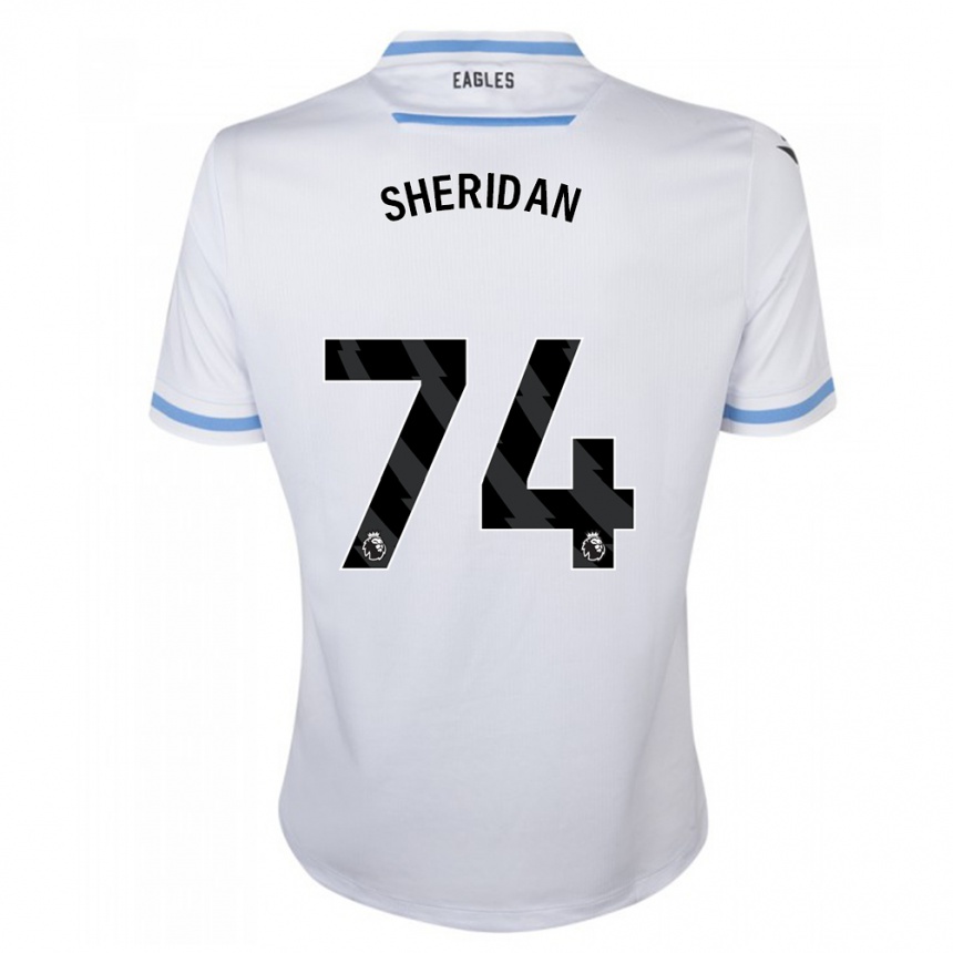 Kids Football Joe Sheridan #74 White Away Jersey 2023/24 T-Shirt