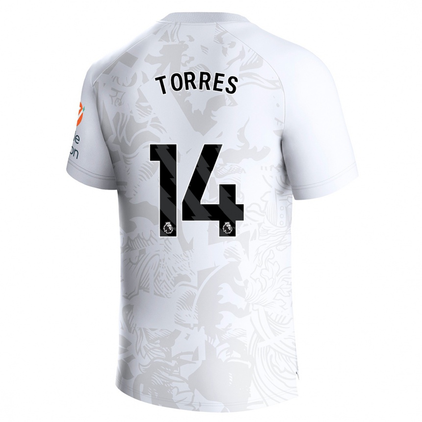 Kids Football Pau Torres #14 White Away Jersey 2023/24 T-Shirt