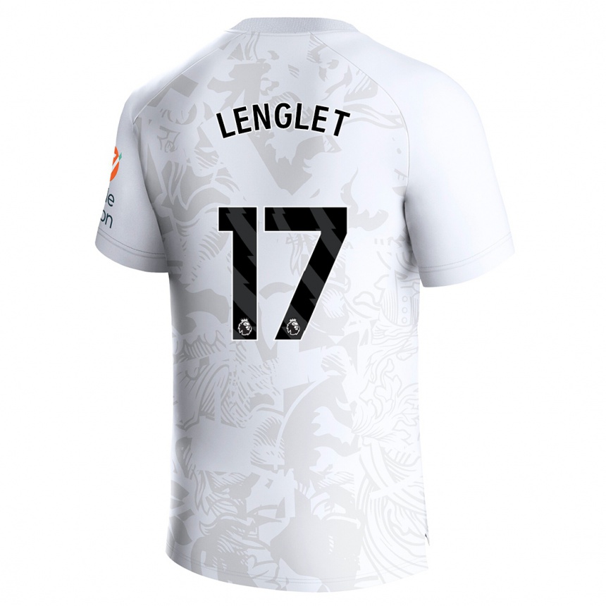 Kids Football Clement Lenglet #17 White Away Jersey 2023/24 T-Shirt