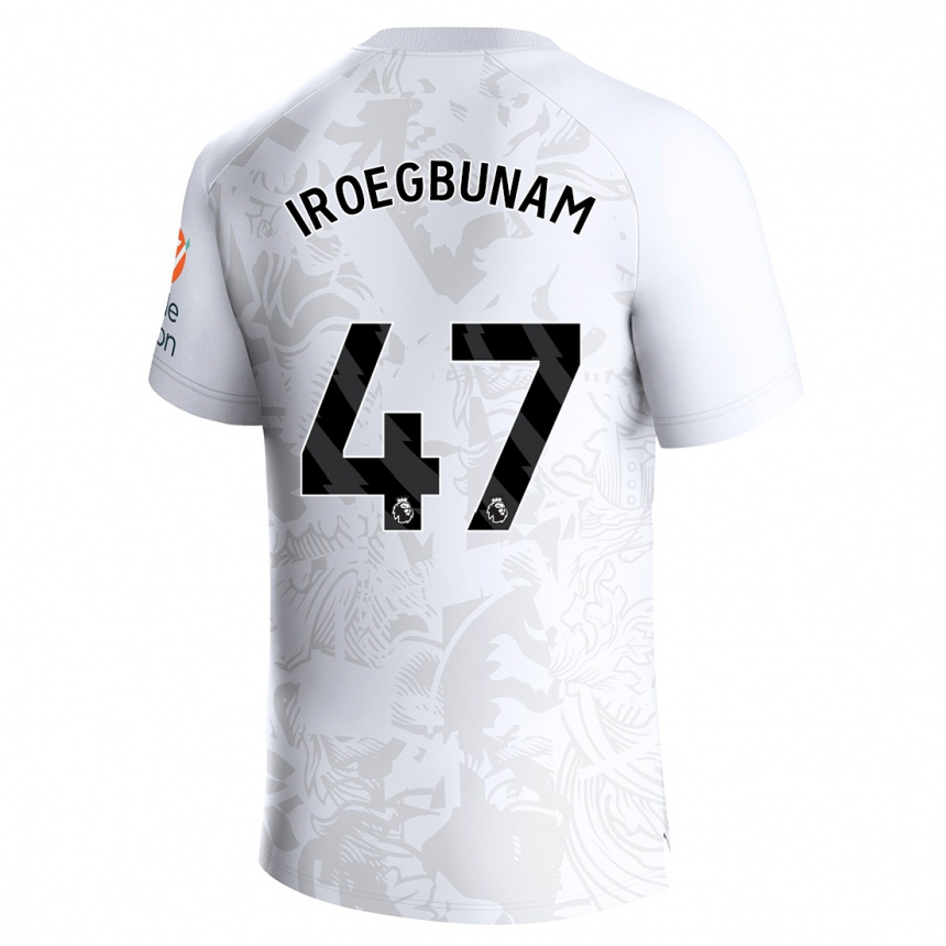 Kids Football Tim Iroegbunam #47 White Away Jersey 2023/24 T-Shirt