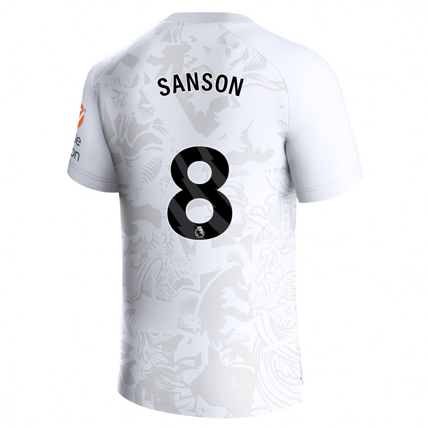 Kids Football Morgan Sanson #8 White Away Jersey 2023/24 T-Shirt