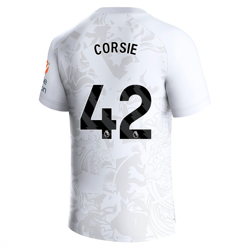 Kids Football Rachel Corsie #42 White Away Jersey 2023/24 T-Shirt