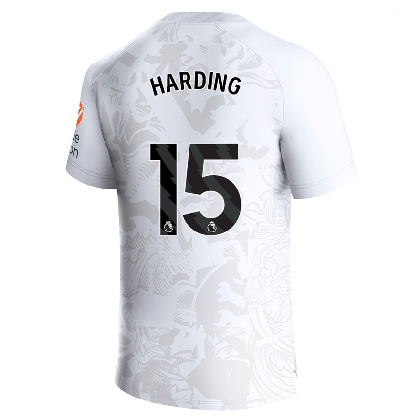 Kids Football Natasha Harding #15 White Away Jersey 2023/24 T-Shirt