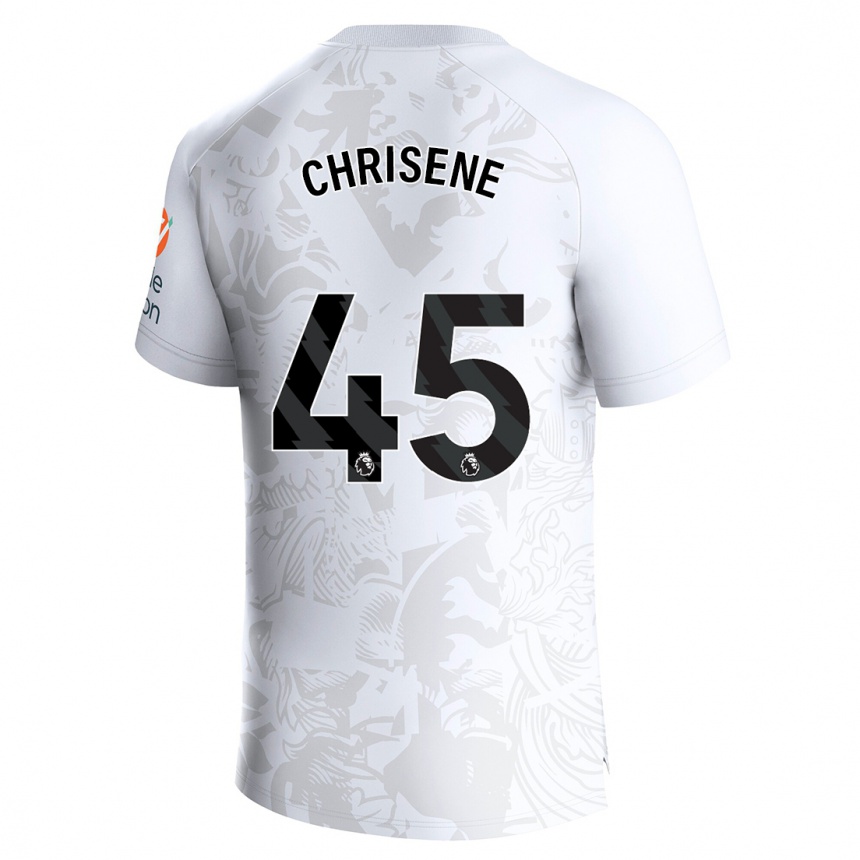 Kids Football Ben Chrisene #45 White Away Jersey 2023/24 T-Shirt