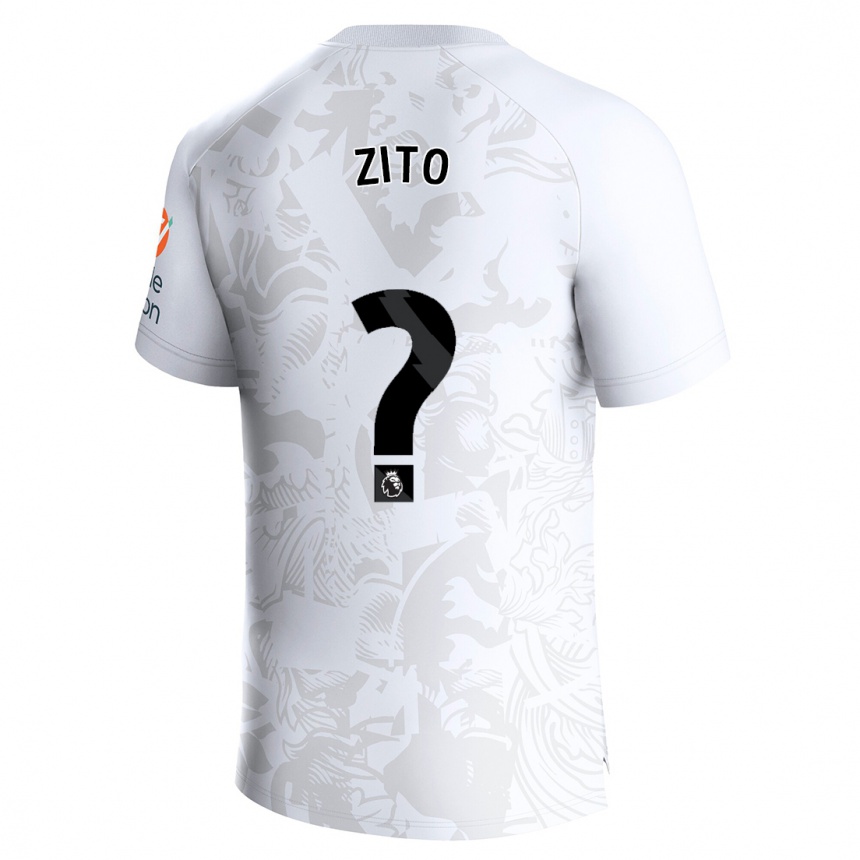 Kids Football Patrick Zito #0 White Away Jersey 2023/24 T-Shirt