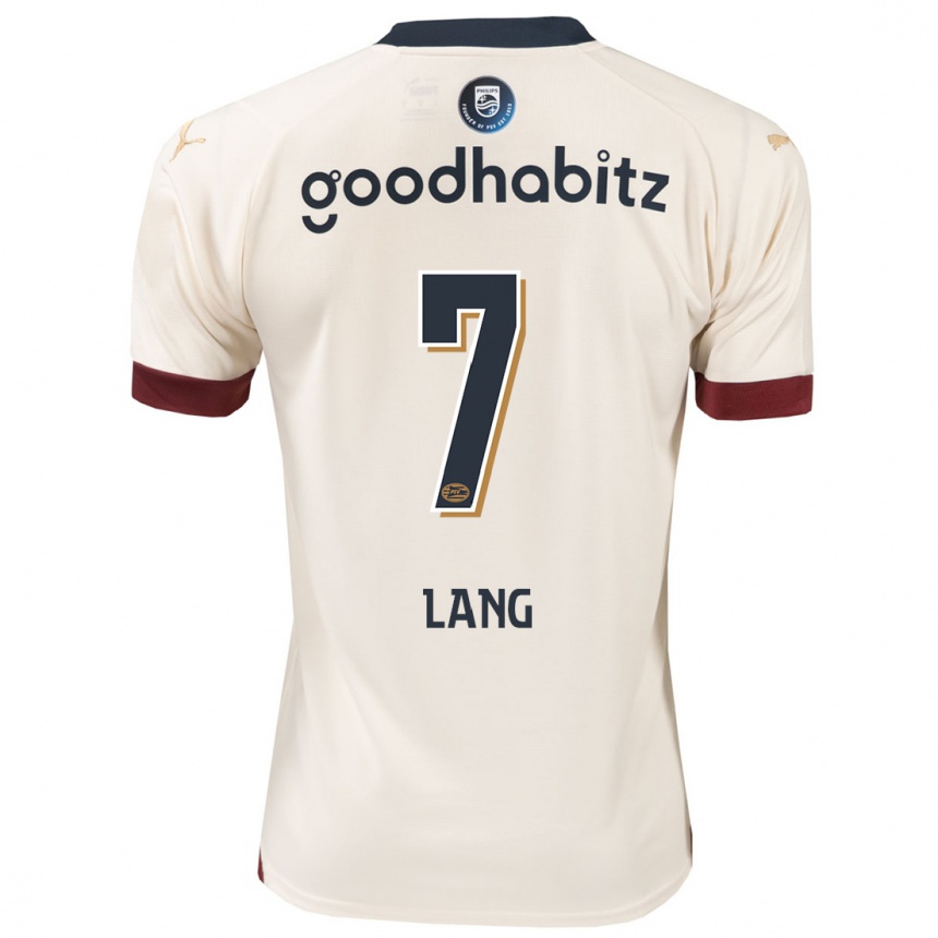 Kids Football Noa Lang #7 Off-White Away Jersey 2023/24 T-Shirt