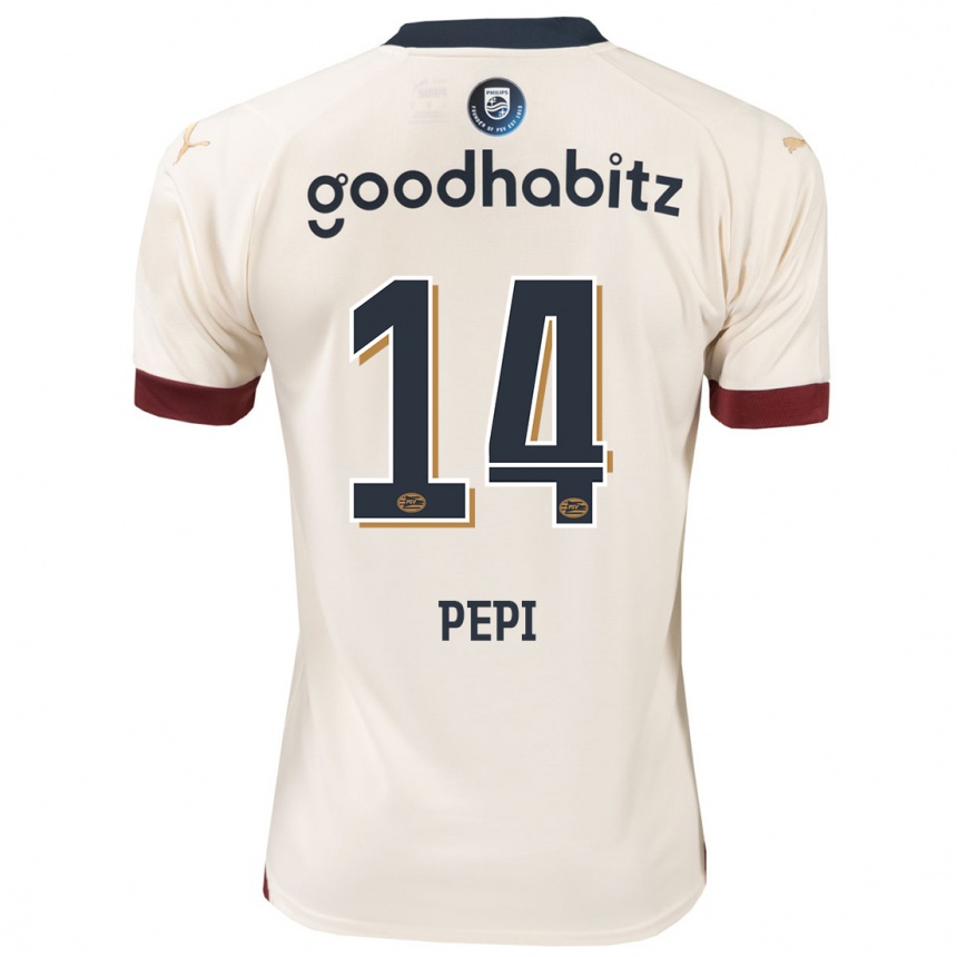 Kids Football Ricardo Pepi #14 Off-White Away Jersey 2023/24 T-Shirt