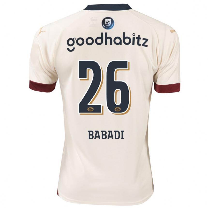 Kids Football Isaac Babadi #26 Off-White Away Jersey 2023/24 T-Shirt