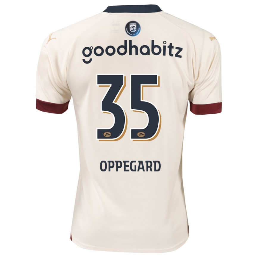 Kids Football Fredrik Oppegard #35 Off-White Away Jersey 2023/24 T-Shirt