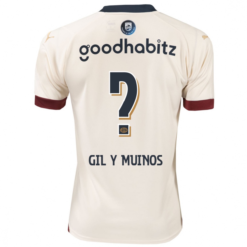 Kids Football Yaël Gil Y Muiños #0 Off-White Away Jersey 2023/24 T-Shirt