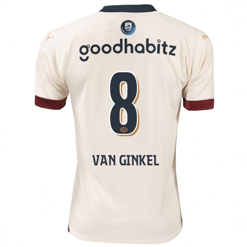 Kids Football Marco Van Ginkel #8 Off-White Away Jersey 2023/24 T-Shirt