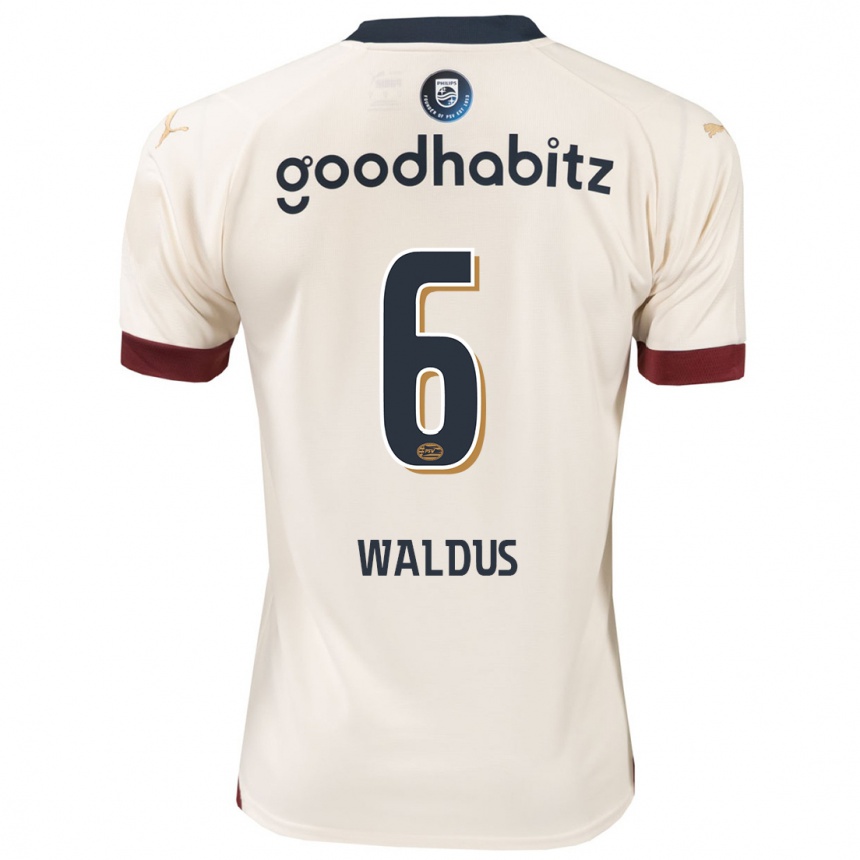 Kids Football Maruschka Waldus #6 Off-White Away Jersey 2023/24 T-Shirt