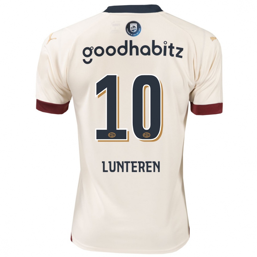 Kids Football Desiree Van Lunteren #10 Off-White Away Jersey 2023/24 T-Shirt