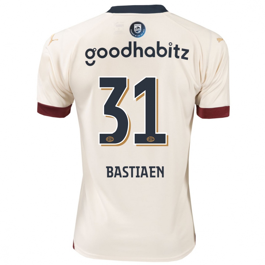 Kids Football Femke Bastiaen #31 Off-White Away Jersey 2023/24 T-Shirt