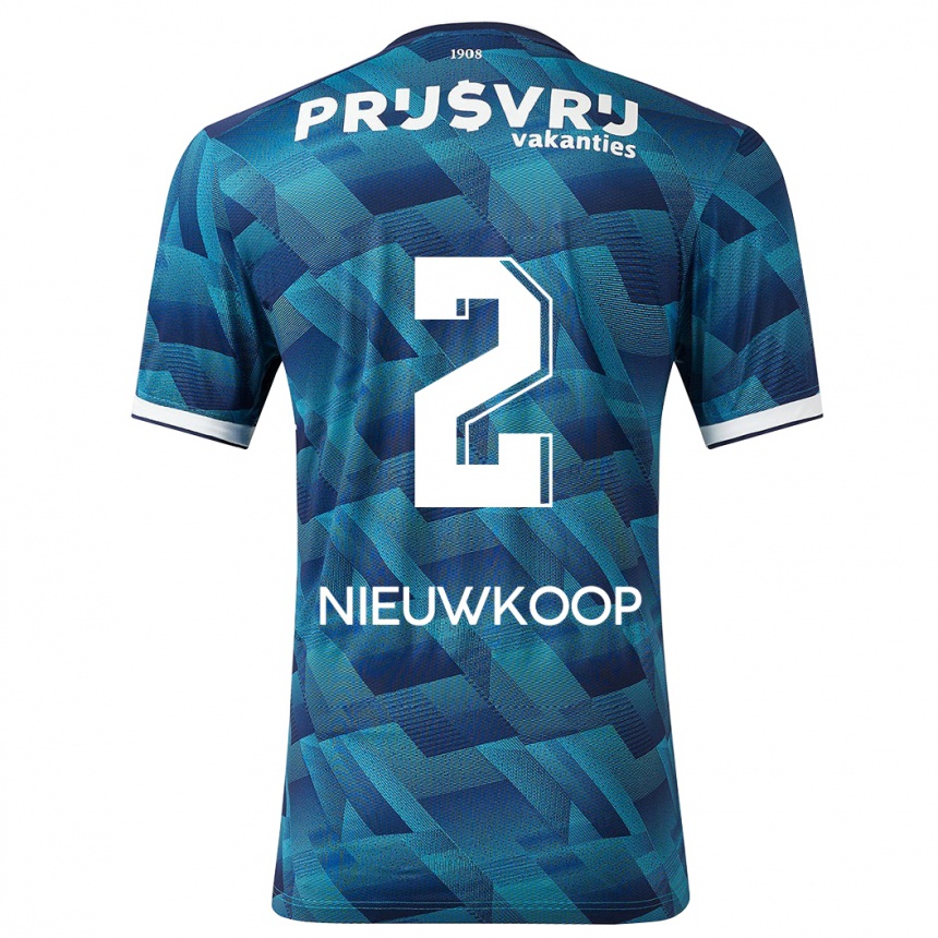 Kids Football Bart Nieuwkoop #2 Blue Away Jersey 2023/24 T-Shirt