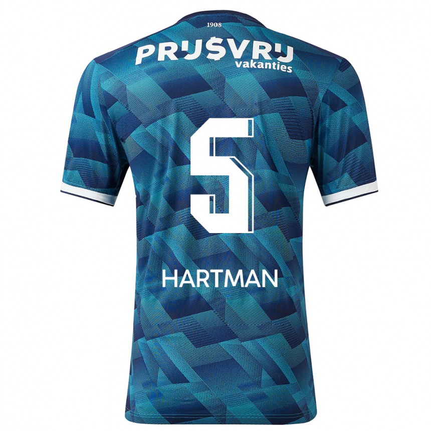 Kids Football Quilindschy Hartman #5 Blue Away Jersey 2023/24 T-Shirt