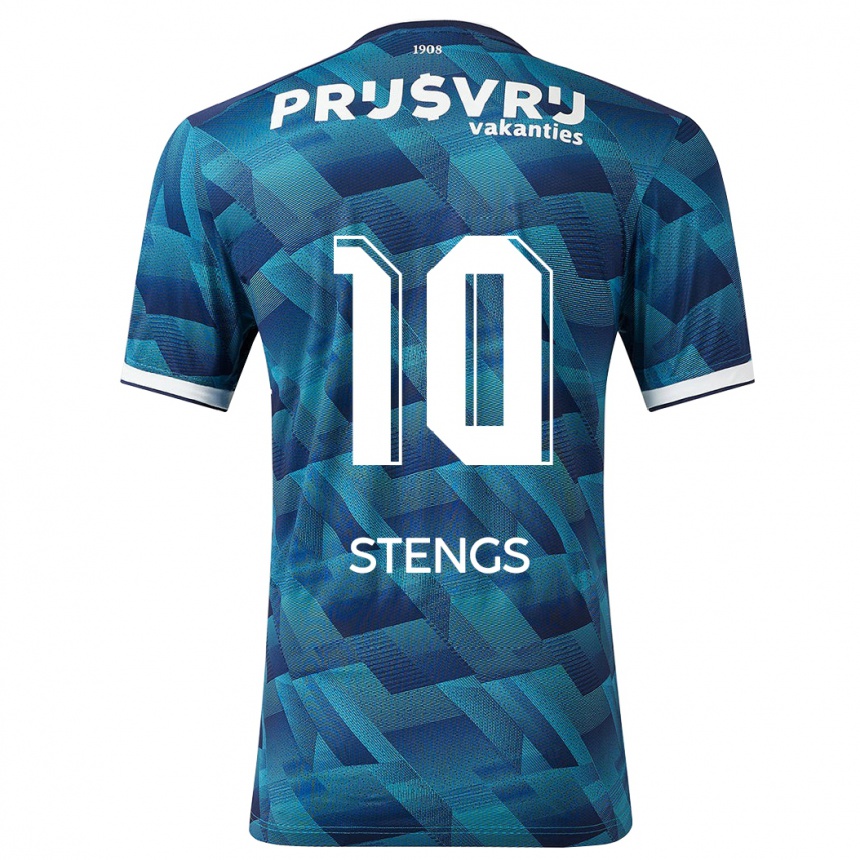 Kids Football Calvin Stengs #10 Blue Away Jersey 2023/24 T-Shirt