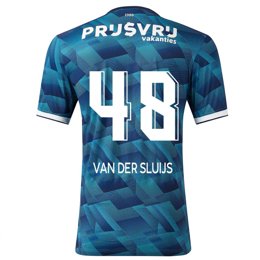 Kids Football Joep Van Der Sluijs #48 Blue Away Jersey 2023/24 T-Shirt