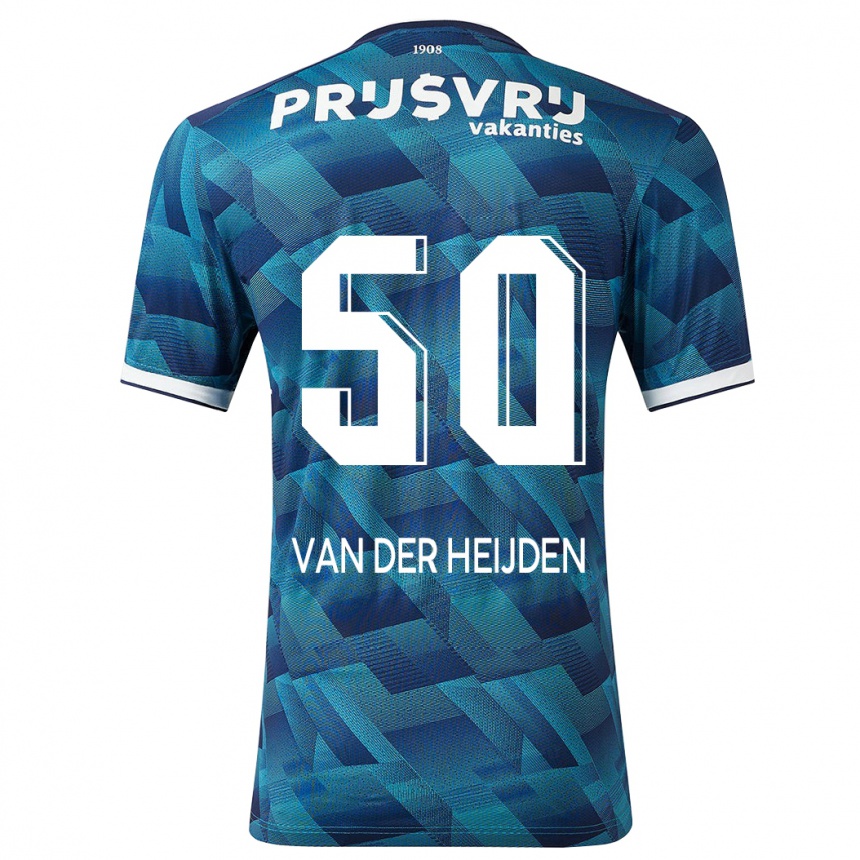 Kids Football Délano Van Der Heijden #50 Blue Away Jersey 2023/24 T-Shirt