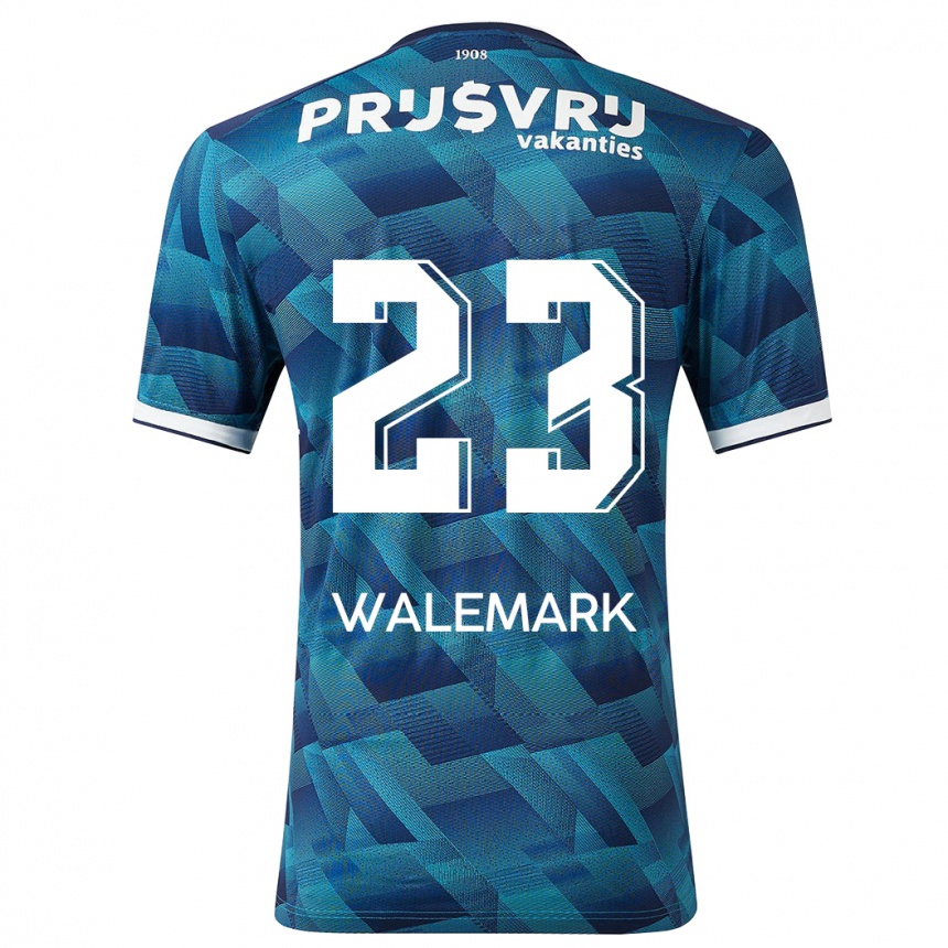 Kids Football Patrik Walemark #23 Blue Away Jersey 2023/24 T-Shirt