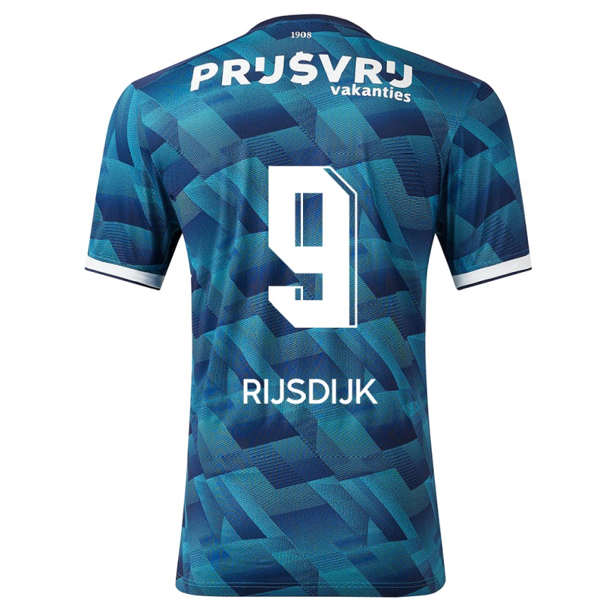 Kids Football Pia Rijsdijk #9 Blue Away Jersey 2023/24 T-Shirt