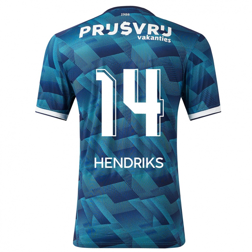 Kids Football Kim Hendriks #14 Blue Away Jersey 2023/24 T-Shirt