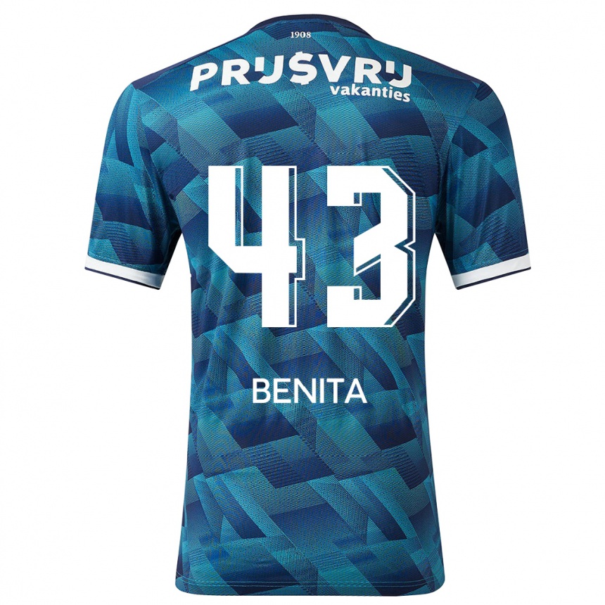 Kids Football Mimeirhel Benita #43 Blue Away Jersey 2023/24 T-Shirt