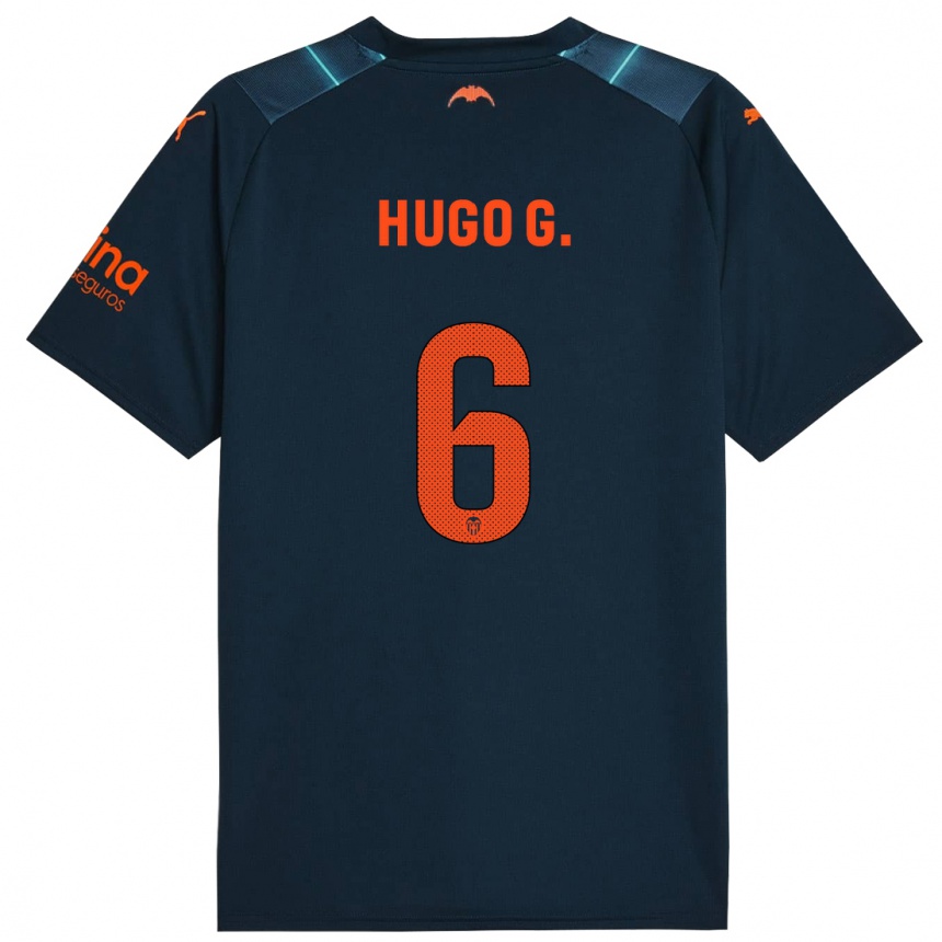 Kids Football Hugo Guillamón #6 Marine Blue Away Jersey 2023/24 T-Shirt