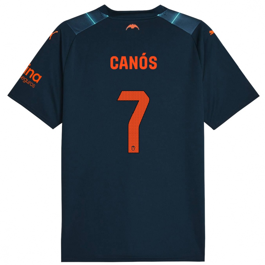 Kids Football Sergi Canós #7 Marine Blue Away Jersey 2023/24 T-Shirt